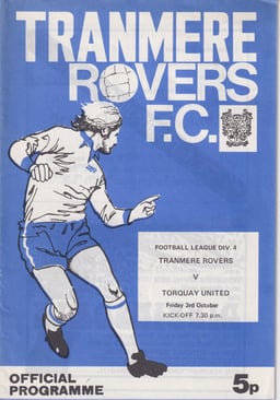 Tranmere Rovers v Torquay United Match Programme 1975-10-03
